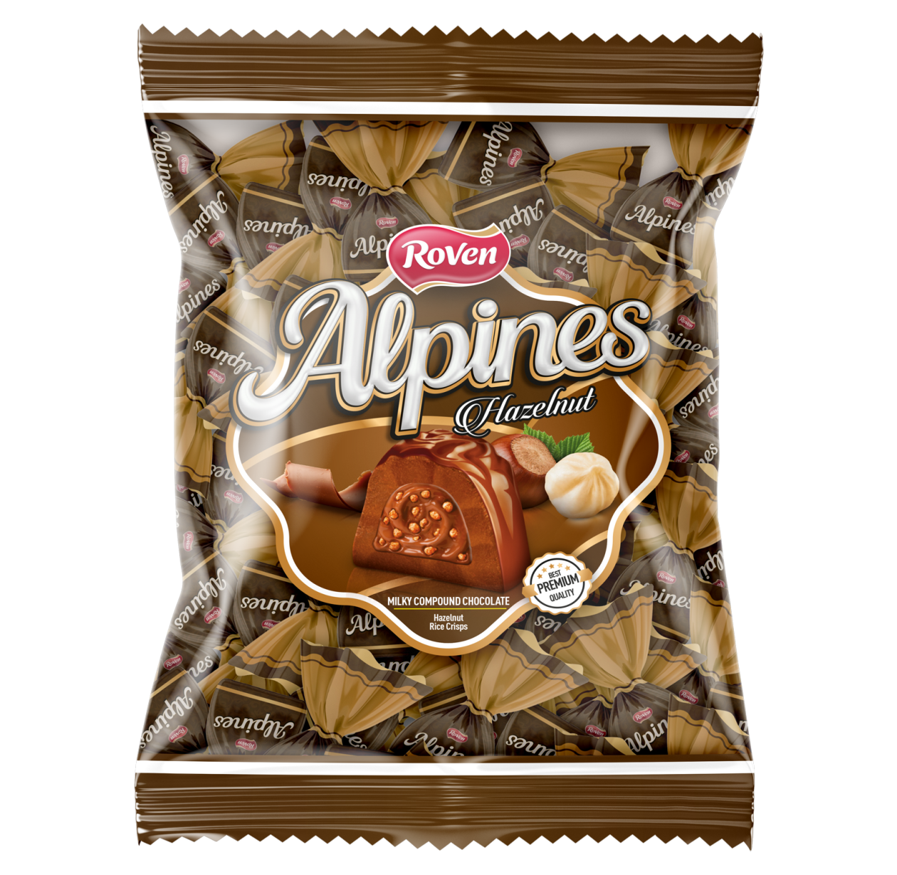 FINDIK AROMALI KREMA DOLGULU PİRİNÇ PATLAKLI SÜTLÜ ÇİKOLATA