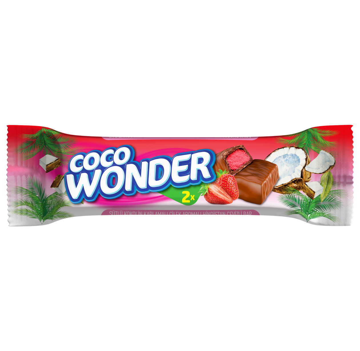 SÜTLÜ KOKOLİN KAPLAMALI ÇİLEK AROMALI H. CEVİZLİ BAR